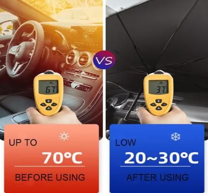 CAR SUN SHADE UMBRELLA – FOLDABLE UV & HEAT PROTECTION
