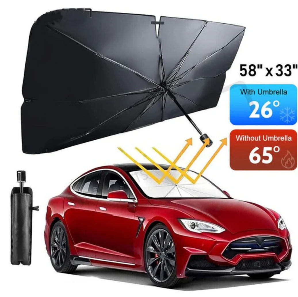 CAR SUN SHADE UMBRELLA – FOLDABLE UV & HEAT PROTECTION